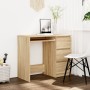 Plywood oak Sonoma color desk 90x45x76 cm by vidaXL, Desks - Ref: Foro24-801376, Price: 89,62 €, Discount: %