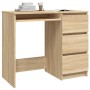 Plywood oak Sonoma color desk 90x45x76 cm by vidaXL, Desks - Ref: Foro24-801376, Price: 89,62 €, Discount: %