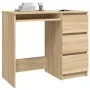 Schreibtisch aus Sperrholz in Sonoma Eiche Farbe 90x45x76 cm von vidaXL, Schreibtische - Ref: Foro24-801376, Preis: 94,95 €, ...