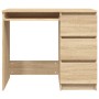Escritorio madera contrachapada color roble Sonoma 90x45x76 cm de vidaXL, Escritorios - Ref: Foro24-801376, Precio: 94,10 €, ...