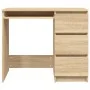 Schreibtisch aus Sperrholz in Sonoma Eiche Farbe 90x45x76 cm von vidaXL, Schreibtische - Ref: Foro24-801376, Preis: 94,95 €, ...