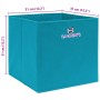 Cajas de almacenaje 10 uds tela azul celeste 32x32x32 cm