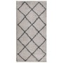 Alfombra pelo largo moderna PAMPLONA beige antracita 100x200 cm