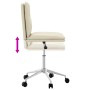 Silla de comedor de cuero sintético color crema