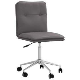 Silla de comedor de cuero sintético gris Silla de comedor de cuero sintético gris