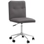 Silla de comedor de cuero sintético gris