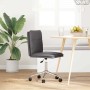 Silla de comedor de cuero sintético gris