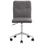 Silla de comedor de cuero sintético gris