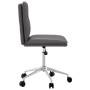 Silla de comedor de cuero sintético gris