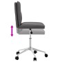 Silla de comedor de cuero sintético gris