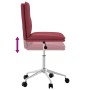Silla de comedor de cuero sintético rojo tinto