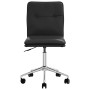 Silla de comedor de cuero sintético negra