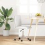 Silla de comedor de cuero sintético blanco