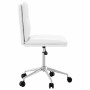 Silla de comedor de cuero sintético blanco