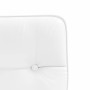 Silla de comedor de cuero sintético blanco