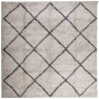 Alfombra pelo largo moderna PAMPLONA beige antracita 240x240 cm
