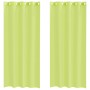 Cortinas de gasa con ojales 2 uds verde manzana 140x225 cm