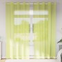 Cortinas de gasa con ojales 2 uds verde manzana 140x245 cm