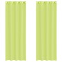 Cortinas de gasa con ojales 2 uds verde manzana 140x260 cm