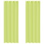 Cortinas de gasa con ojales 2 uds verde manzana 140x300 cm