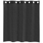 Cortinas de gasa con ojales 2 uds negro 140x140 cm