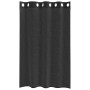 Cortinas de gasa con ojales 2 uds negro140x175 cm