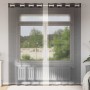 Cortinas de gasa con ojales 2 uds negro140x225 cm