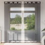 Cortinas de gasa con ojales 2 uds negro140x245 cm