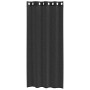 Cortinas de gasa con ojales 2 uds negro140x245 cm
