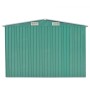 Gartenhaus aus grünem Metall 257x392x181 cm von vidaXL, Schuppen - Ref: Foro24-143344, Preis: 441,21 €, Rabatt: %