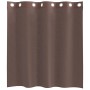 Cortinas de gasa con ojales 2 uds marrón 140x140 cm