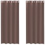 Cortinas de gasa con ojales 2 uds marrón 140x225 cm