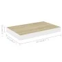 Floating wall shelf 2 pcs MDF oak and white 40x23x3.8 cm by vidaXL, Shelves and shelves - Ref: Foro24-326571, Price: 23,33 €,...