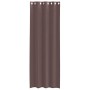 Cortinas de gasa con ojales 2 uds marrón 140x300 cm