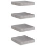 Floating wall shelf 4 pcs MDF concrete gray 23x23.5x3.8 cm by vidaXL, Shelves and shelves - Ref: Foro24-326590, Price: 41,85 ...