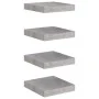 Floating wall shelf 4 pcs MDF concrete gray 23x23.5x3.8 cm by vidaXL, Shelves and shelves - Ref: Foro24-326590, Price: 41,08 ...