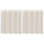 Cortinas de gasa con ojales 2 uds crema 140x140 cm