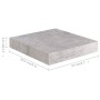 Schwebendes Wandregal 4 Stück MDF betongrau 23x23,5x3,8 cm von vidaXL, Regale und Regale - Ref: Foro24-326590, Preis: 41,85 €...
