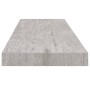 Estante flotante de pared MDF gris hormigón 80x23,5x3,8 cm de vidaXL, Estantes y estanterías - Ref: Foro24-326600, Precio: 25...