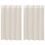 Cortinas de gasa con ojales 2 uds crema 140x175 cm