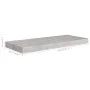 Floating wall shelf in concrete gray MDF 60x23.5x3.8 cm by vidaXL, Shelves and shelves - Ref: Foro24-326597, Price: 22,40 €, ...