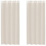 Cortinas de gasa con ojales 2 uds crema 140x225 cm