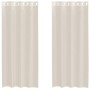 Cortinas de gasa con ojales 2 uds crema 140x245 cm