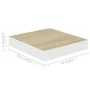 Floating wall shelf 2 pcs MDF oak and white 23x23.5x3.8 cm by vidaXL, Shelves and shelves - Ref: Foro24-326568, Price: 19,49 ...