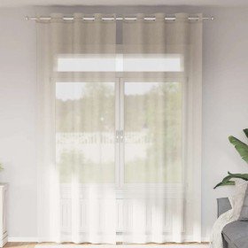 Cortinas de gasa con ojales 2 uds crema 140x260 cm Cortinas de gasa con ojales 2 uds crema 140x260 cm
