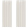 Cortinas de gasa con ojales 2 uds crema 140x260 cm
