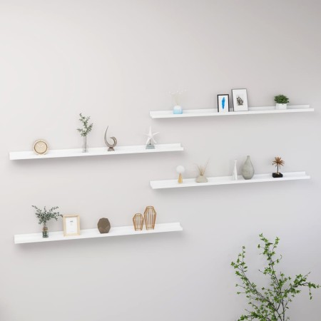 Estantes de pared 4 unidades blanco 115x9x3 cm de vidaXL, Estantes y estanterías - Ref: Foro24-326664, Precio: 51,56 €, Descu...