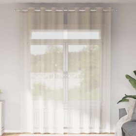Cortinas de gasa con ojales 2 uds crema 140x300 cm Cortinas de gasa con ojales 2 uds crema 140x300 cm
