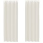 Cortinas de gasa con ojales 2 uds crema 140x300 cm