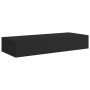Wandregale mit Schublade 2 Stück MDF schwarz 60x23,5x10 cm von vidaXL, Regale und Regale - Ref: Foro24-330258, Preis: 92,47 €...